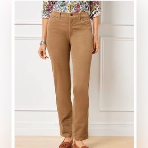 Talbots high rise, straight leg petite corduroys